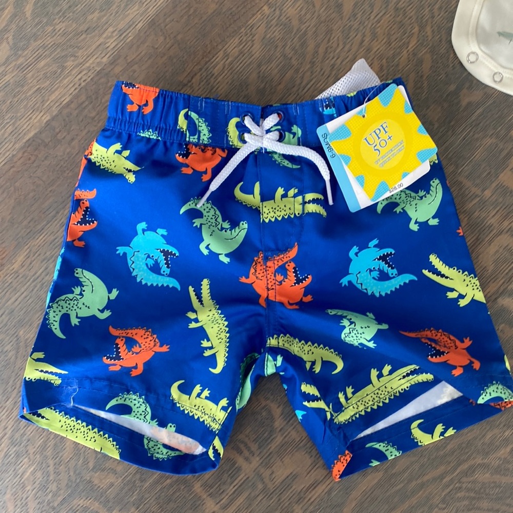 New with Tags! Little Me 6-9 Baby Boy Swim Trunks